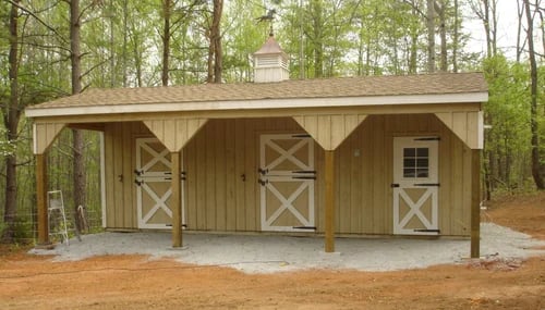 horse lean to sheds