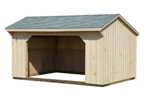 horse run in shelter