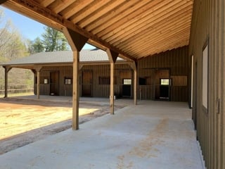l shaped barn