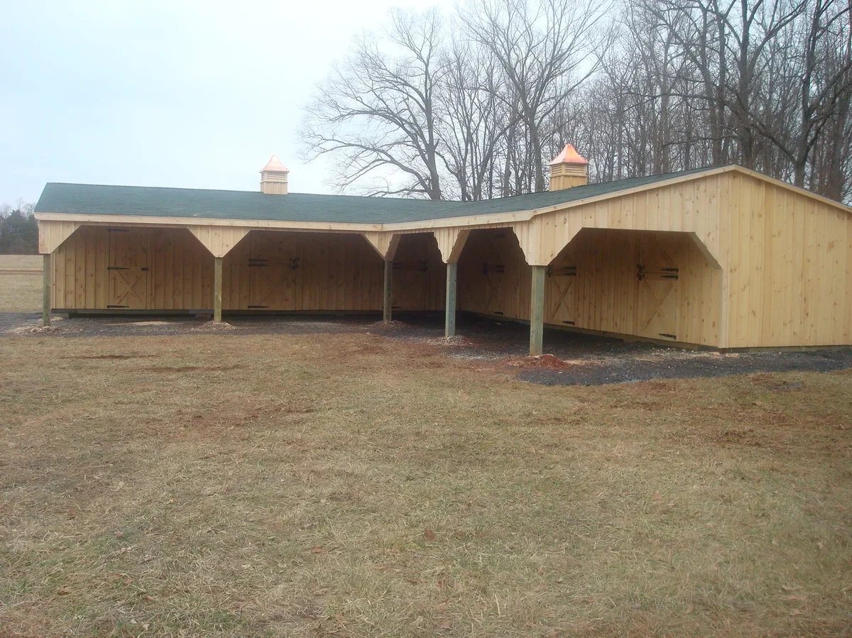 l shaped barns