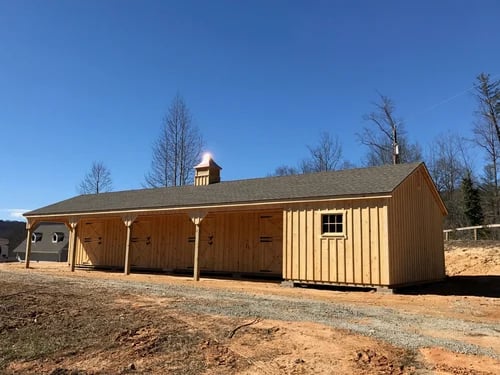 lean to shed with overhang