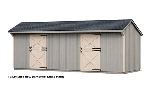 prefab shed row horse barns