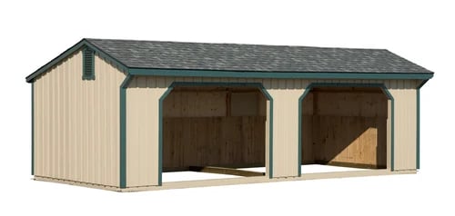 run in horse shed