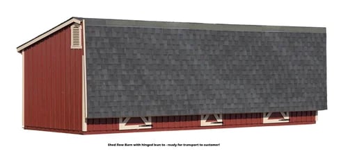 shed row barn with overhang